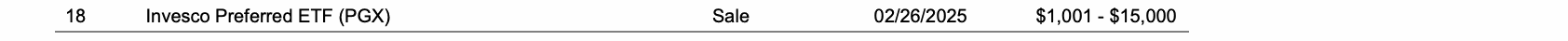 Row 18 of page 11 of the report, as printed