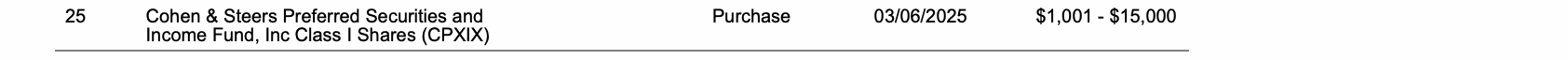 Row 25 of page 12 of the report, as printed