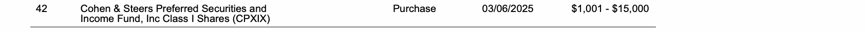 Row 42 of page 13 of the report, as printed